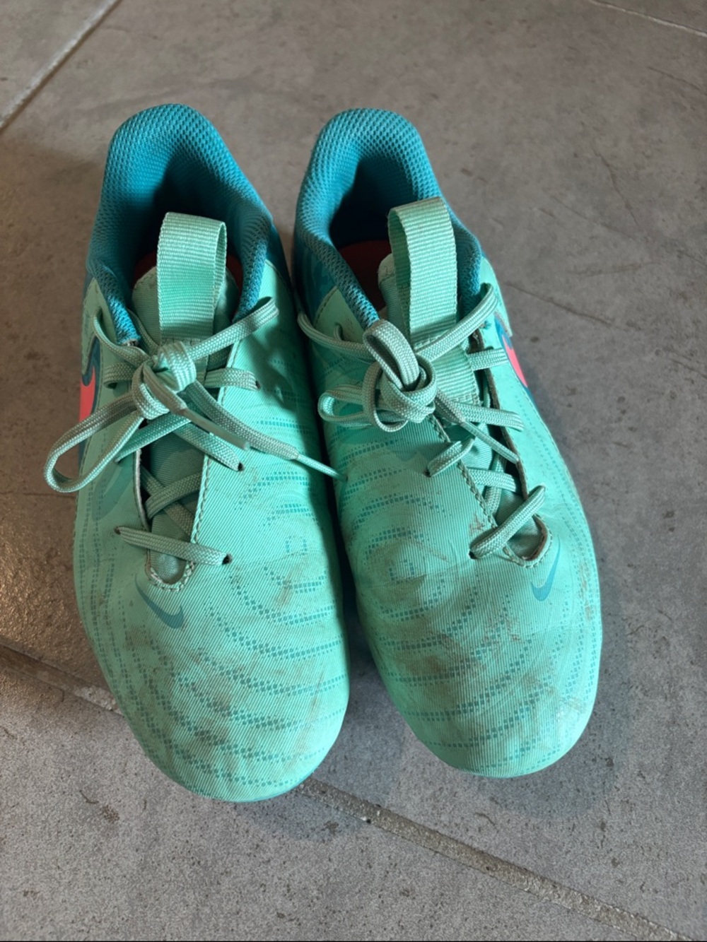 Aqua Teal Athletic Nike Cleats girls 1 youth